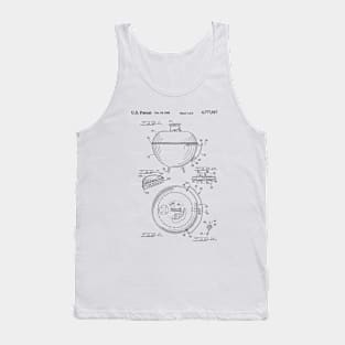 Weber Kettle Grill Patent Drawing Poster Tank Top